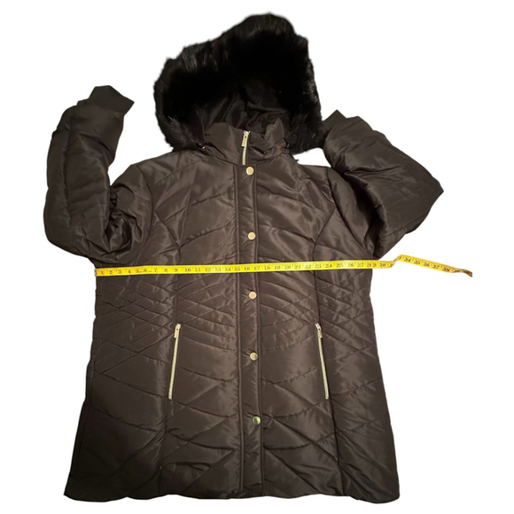Catherines Womens 2X Winter Coat Removable Hood Black Long Parka Pockets NWOT - Picture 15 of 17